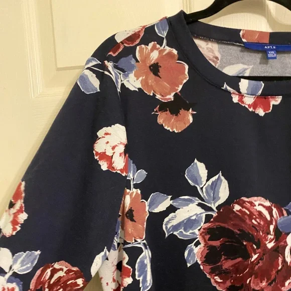 Navy floral dress - Picture 5 of 5